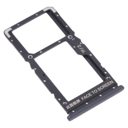 SIM Card Tray + SIM Card Tray / Micro SD Card Tray for Xiaomi Redmi Note 10 5G / Poco M3 Pro 5G / Redmi Note 10T 5G M2103K19G M2103K19C M2103K19PG M2103K19PI(Black)
