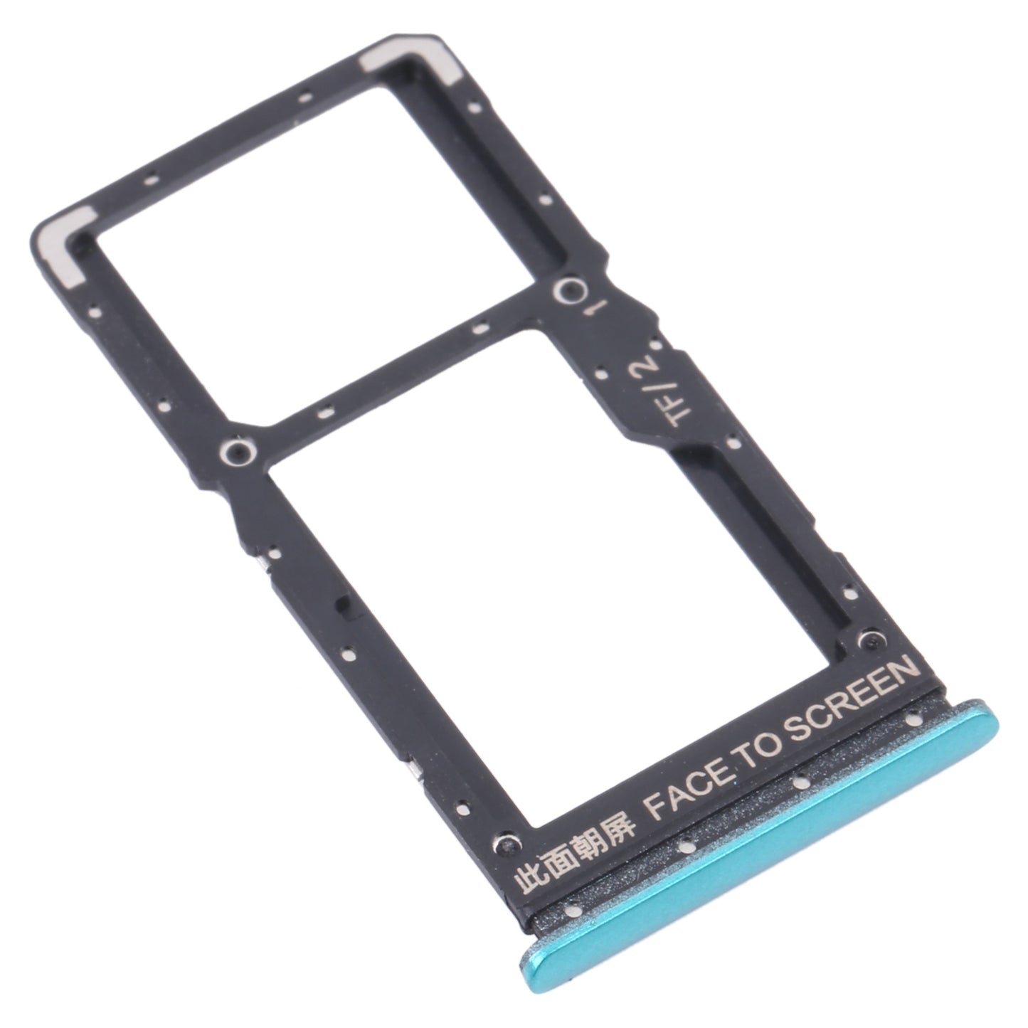 SIM Card Tray + SIM Card Tray / Micro SD Card Tray for Xiaomi Redmi Note 10 5G / Poco M3 Pro 5G / Redmi Note 10T 5G M2103K19G M2103K19C M2103K19PG M2103K19PI(Green)