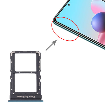 SIM Card Tray + SIM Card Tray for Xiaomi Redmi Note 10 Pro 5G / Poco X3 GT(Green)