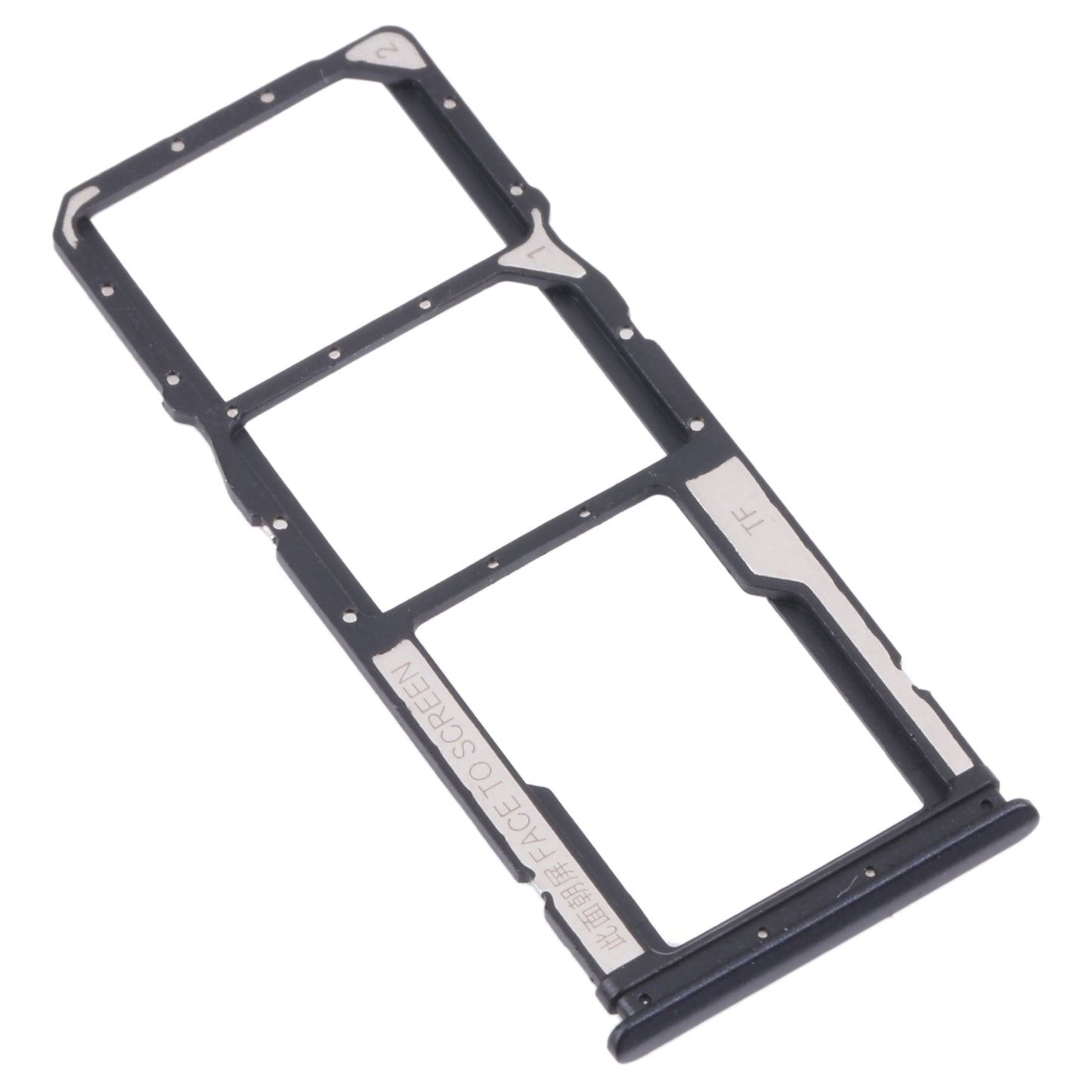 SIM Card Tray + SIM Card Tray + Micro SD Card Tray for Xiaomi Redmi 9T 4G / Redmi Note 9 4G J19S M2010J19SC M2010J19SG M2010J19SY (Black)