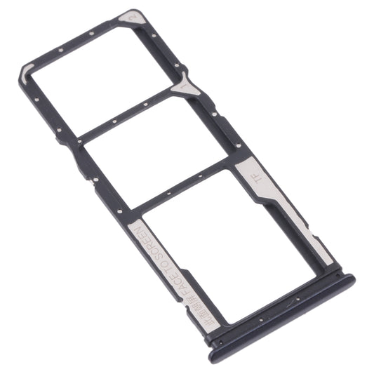 SIM Card Tray + SIM Card Tray + Micro SD Card Tray for Xiaomi Redmi 9T 4G / Redmi Note 9 4G J19S M2010J19SC M2010J19SG M2010J19SY (Black)