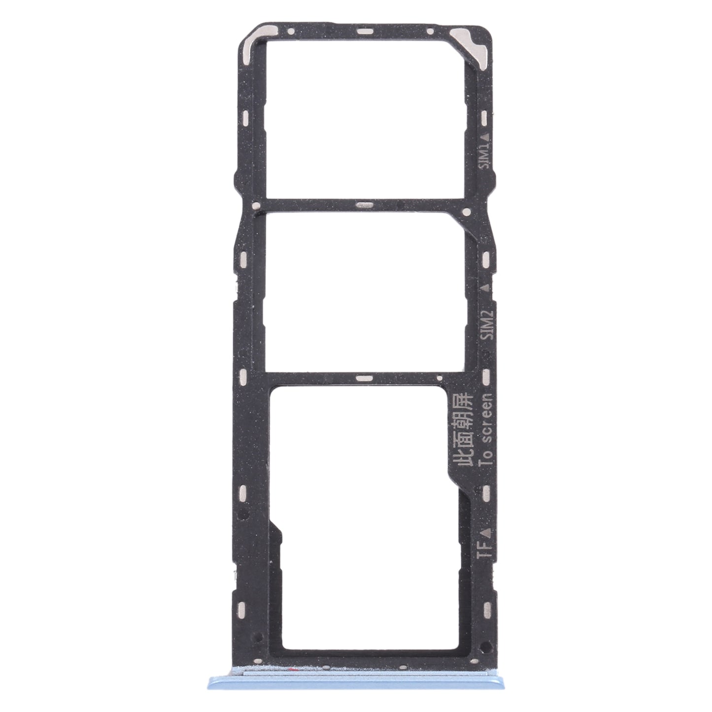 For OPPO Realme C11 (2021) RMX3231 SIM Card Tray + SIM Card Tray + Micro SD Card Tray (Blue)
