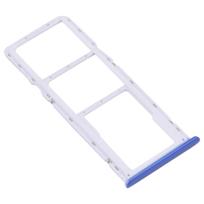 For OPPO Realme 5i RMX2030, RMX2032 SIM Card Tray + SIM Card Tray + Micro SD Card Tray (Blue)