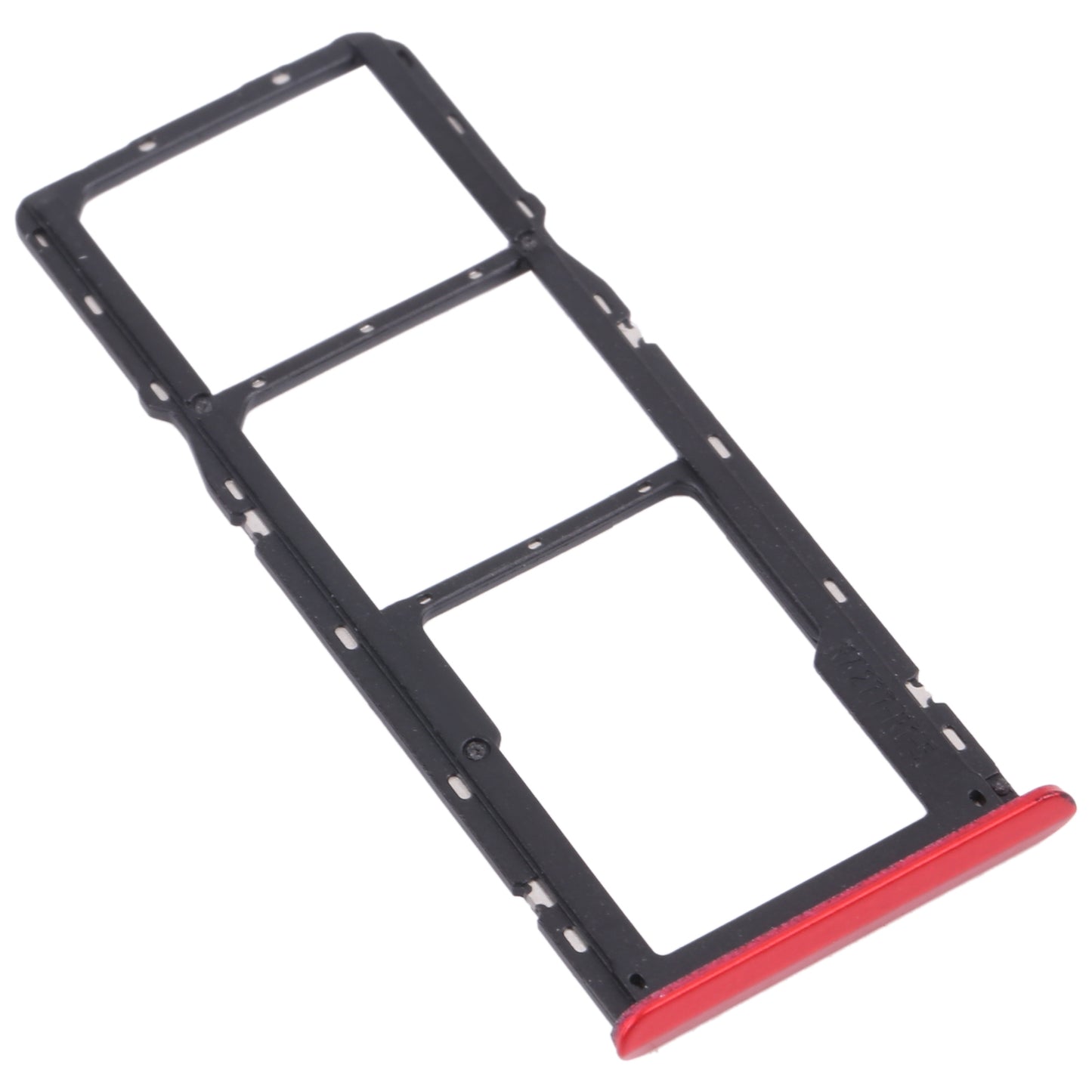 For OPPO Realme C3 RMX2027, RMX2020, RMX2021  SIM Card Tray + SIM Card Tray + Micro SD Card Tray (Red)
