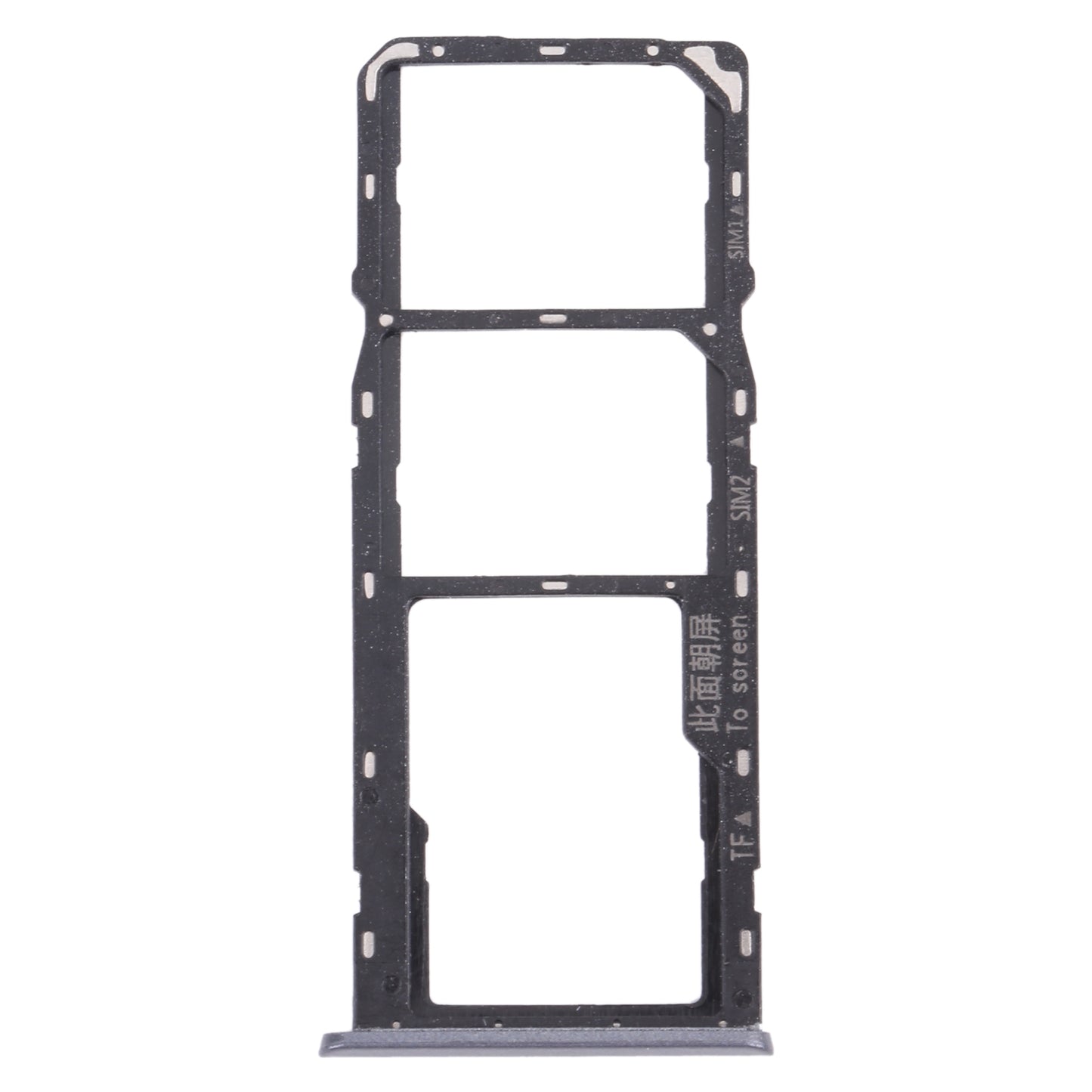 For OPPO Realme 6  SIM Card Tray + SIM Card Tray + Micro SD Card Tray (Black)