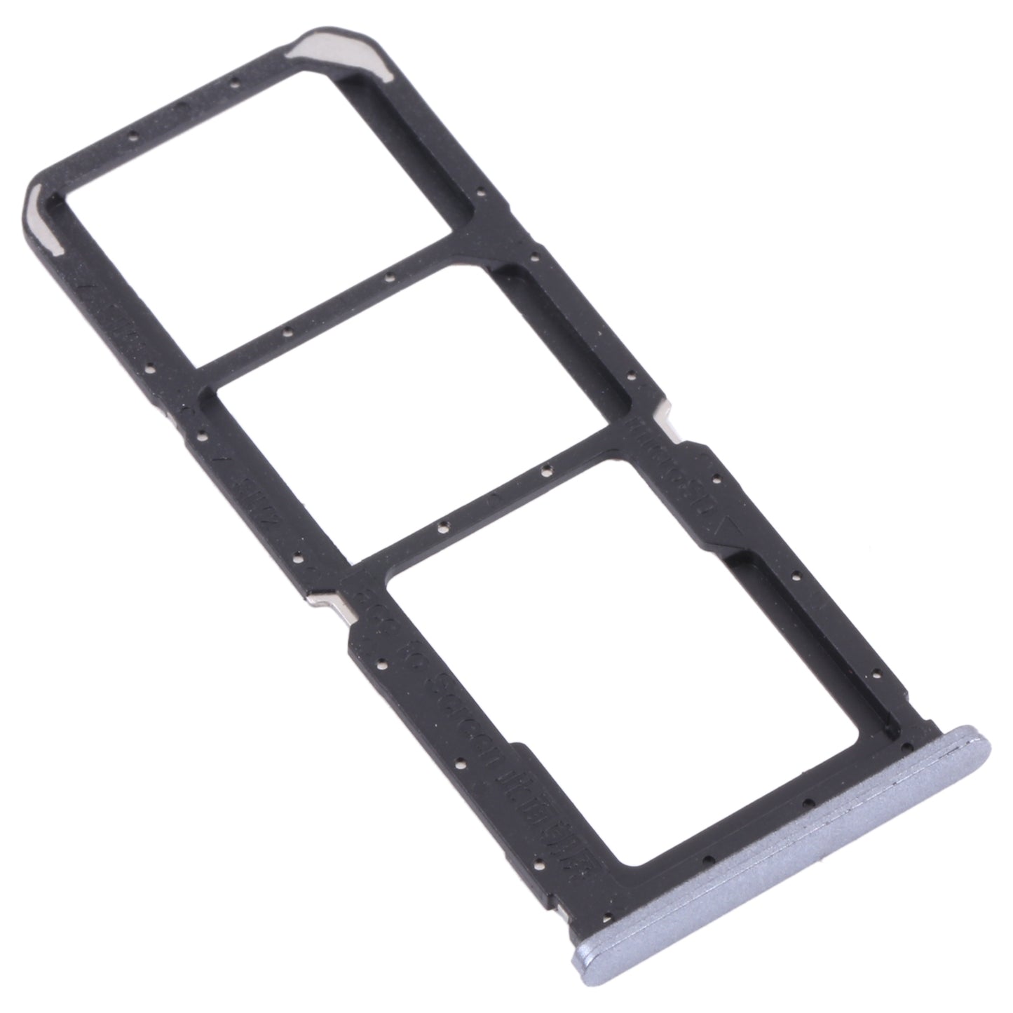 For OPPO A55 PEMM00, PEMM20, PEMT00, PEMT20  SIM Card Tray + SIM Card Tray + Micro SD Card Tray (Black)