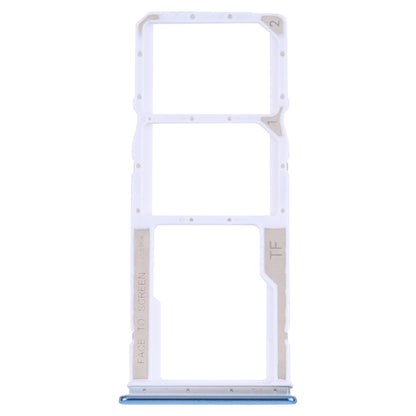 SIM Card Tray + SIM Card Tray + Micro SD Card Tray for Xiaomi Redmi Note 10 4G / Redmi Note 10S M2101K7AI, M2101K7AG, M2101K7BG, M2101K7BI, M2101K7BNY, M2101K7BL (Blue)