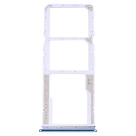 SIM Card Tray + SIM Card Tray + Micro SD Card Tray for Xiaomi Redmi Note 10 4G / Redmi Note 10S M2101K7AI, M2101K7AG, M2101K7BG, M2101K7BI, M2101K7BNY, M2101K7BL (Blue)