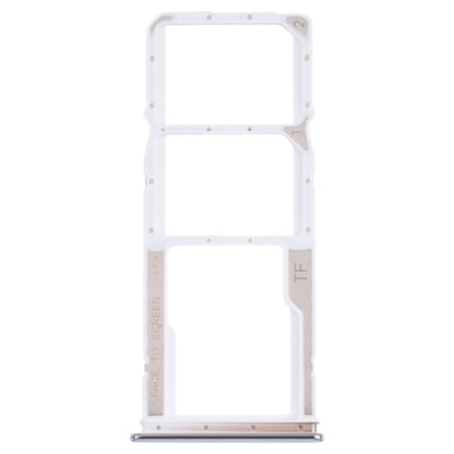 SIM Card Tray + SIM Card Tray + Micro SD Card Tray for Xiaomi Redmi Note 10 4G / Redmi Note 10S M2101K7AI, M2101K7AG, M2101K7BG, M2101K7BI, M2101K7BNY, M2101K7BL (White)