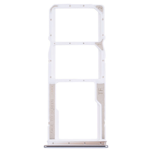 SIM Card Tray + SIM Card Tray + Micro SD Card Tray for Xiaomi Redmi Note 10 4G / Redmi Note 10S M2101K7AI, M2101K7AG, M2101K7BG, M2101K7BI, M2101K7BNY, M2101K7BL (White)