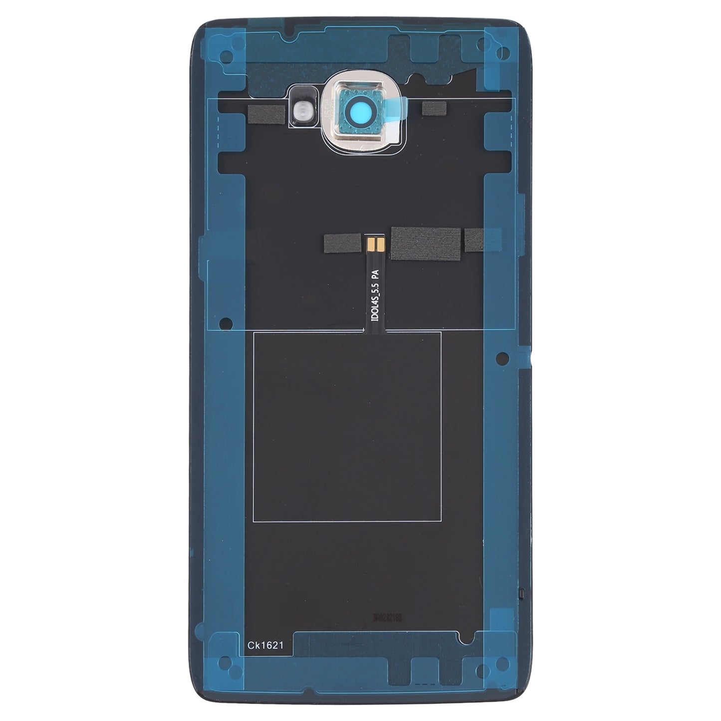 For Alcatel One Touch Idol 4s OT6070 6070K 6070Y 6070 Glass Battery Back Cover  (Black)
