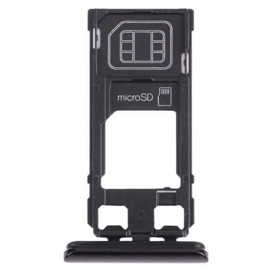 SIM Card Tray + Micro SD Card Tray for Sony Xperia 1 / Xperia XZ4 (Black)