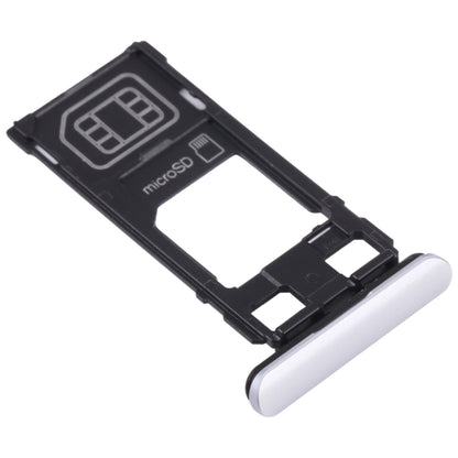 SIM Card Tray + Micro SD Card Tray for Sony Xperia 1 / Xperia XZ4 (Silver)