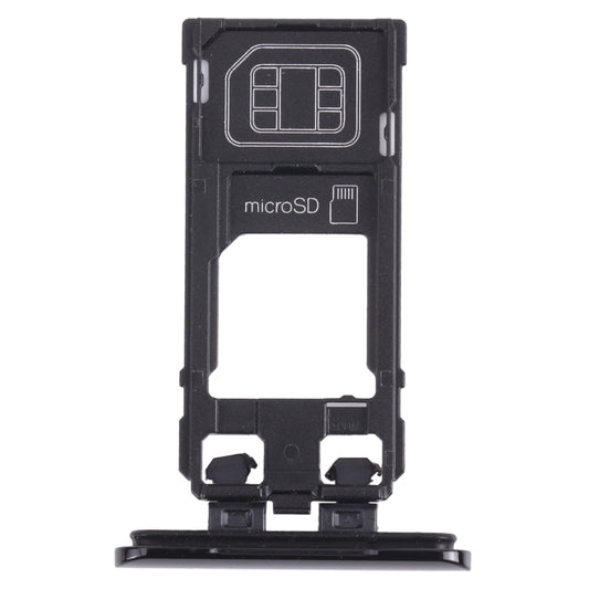 SIM Card Tray + Micro SD Card Tray for Sony Xperia 5 (Black)
