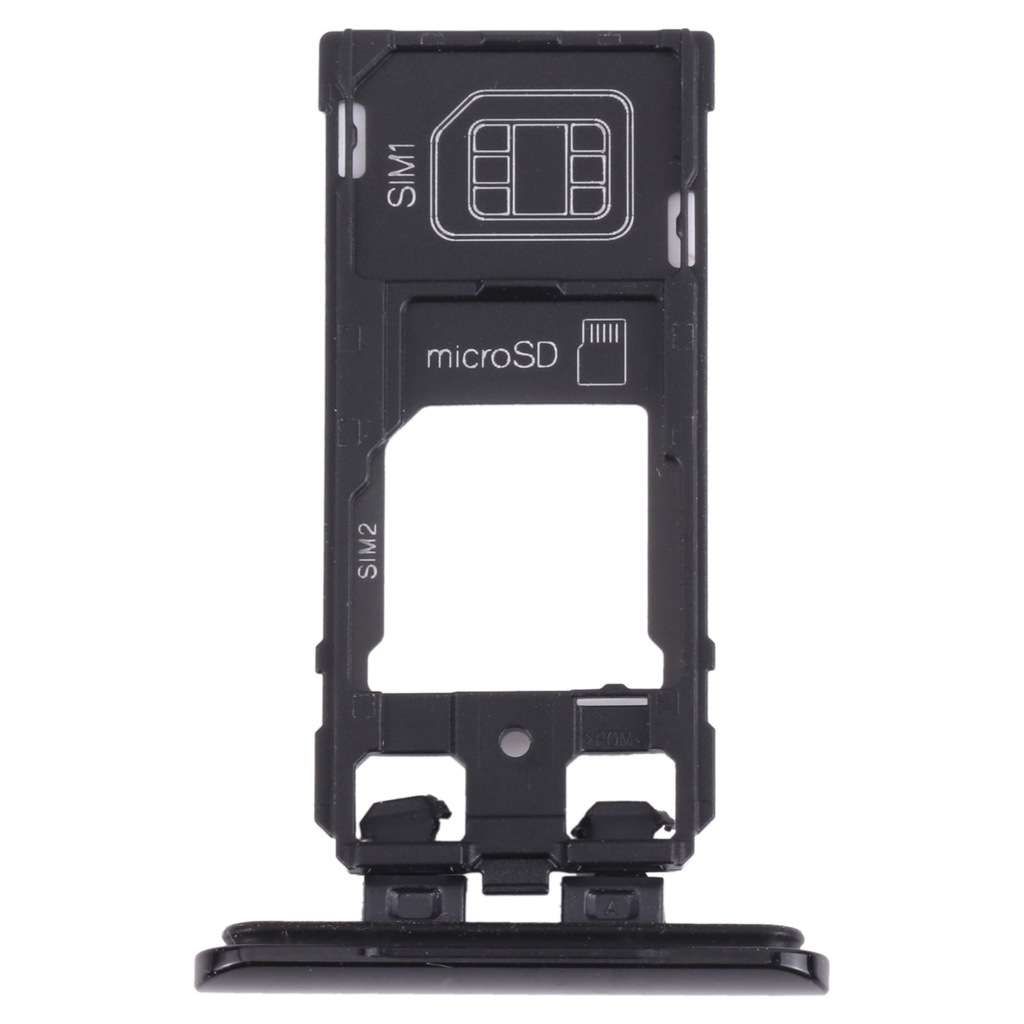 SIM Card Tray + SIM Card Tray / Micro SD Card Tray for Sony Xperia 5 (Black)
