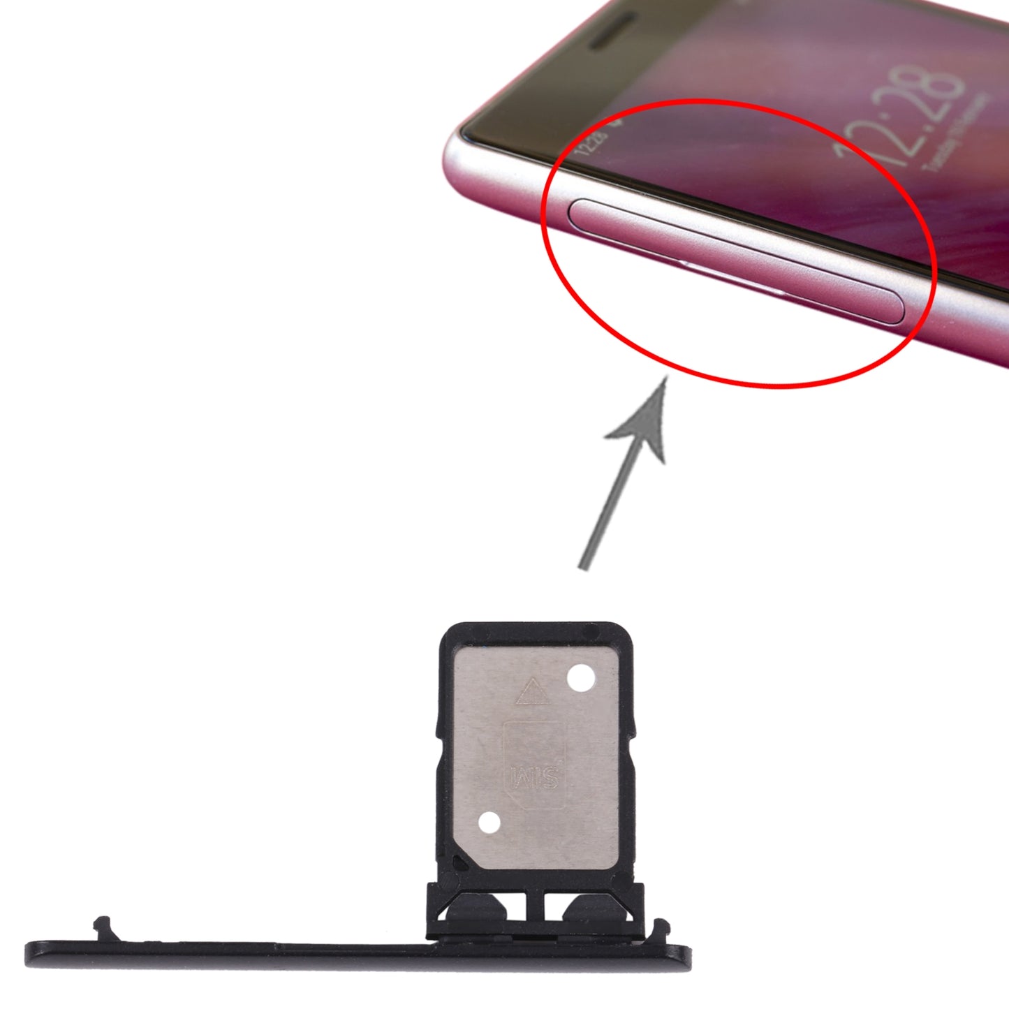 SIM Card Tray for Sony Xperia 10 Plus / 10 (Black)
