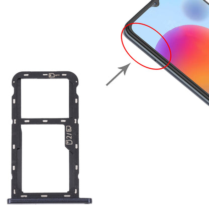 For ZTE Blade A52 SIM Card Tray + SIM Card Tray / Micro SD Card Tray (Grey)