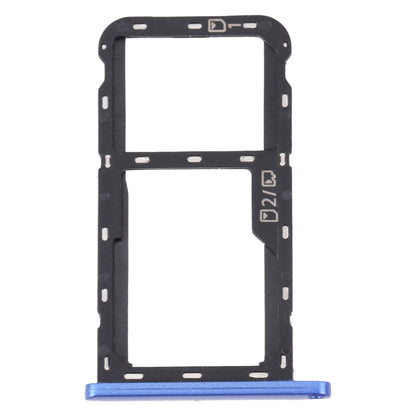 For ZTE Blade A52 SIM Card Tray + SIM Card Tray / Micro SD Card Tray (Blue)