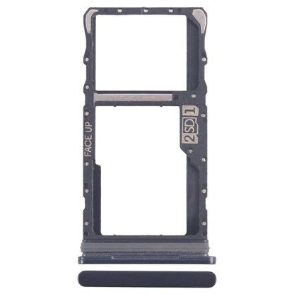 For Motorola Moto G50 SIM Card Tray + Micro SD Card Tray (Black)