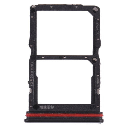 SIM Card Tray + NM Card Tray for Huawei nova 7 SE 5G Youth (Black)
