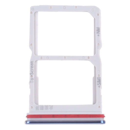 SIM Card Tray + NM Card Tray for Huawei nova 7 SE 5G Youth (Blue)