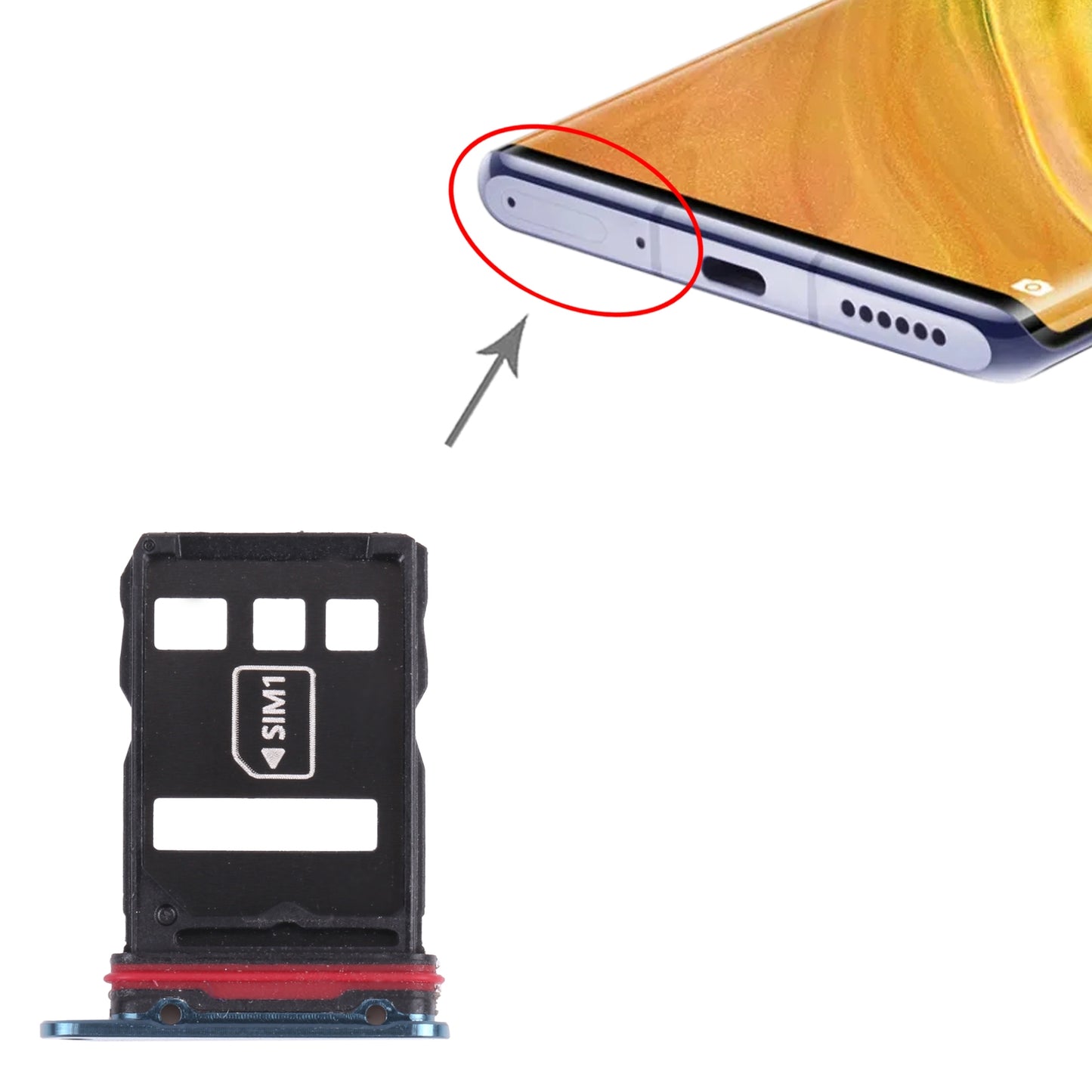 SIM Card Tray + NM Card Tray for Huawei Mate 30E Pro 5G (Green)