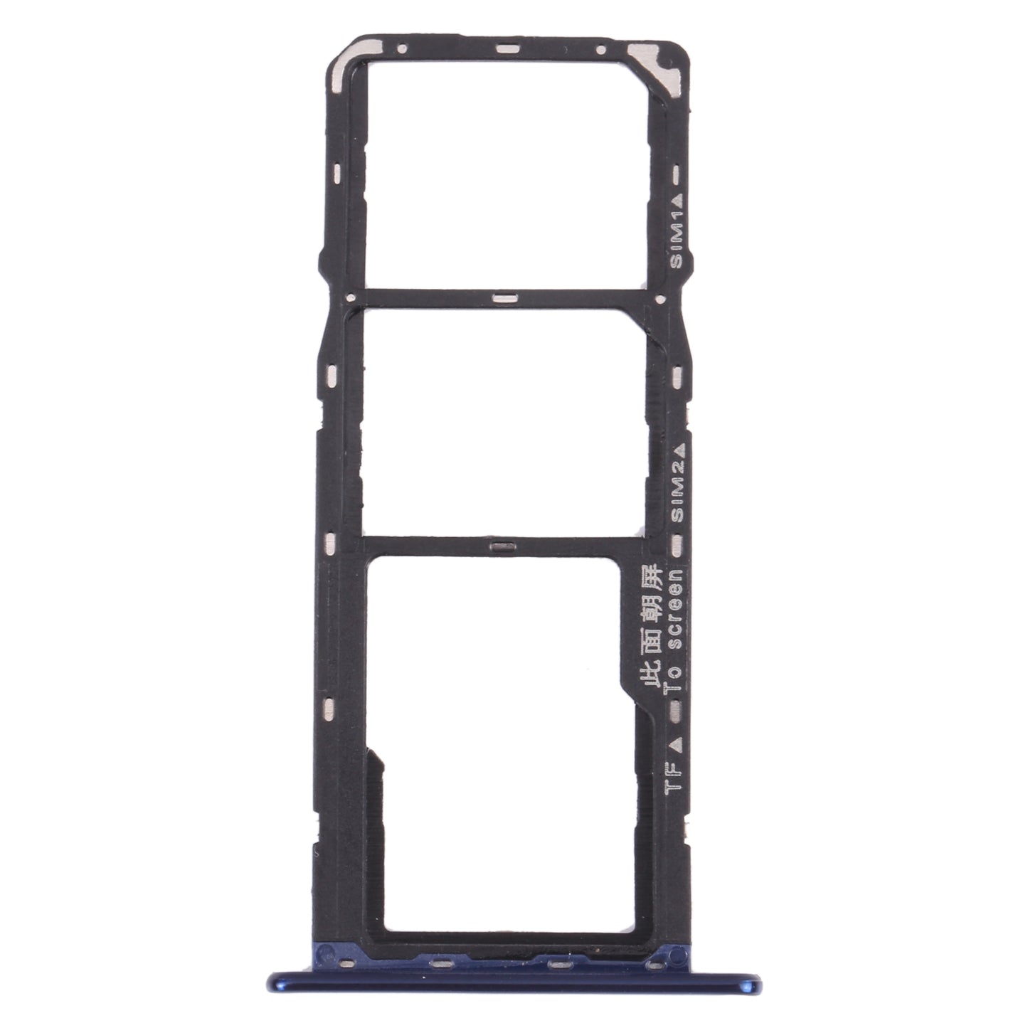 SIM Card Tray + SIM Card Tray + Micro SD Card Tray for Huawei Y6 Prime (2018) (Blue)
