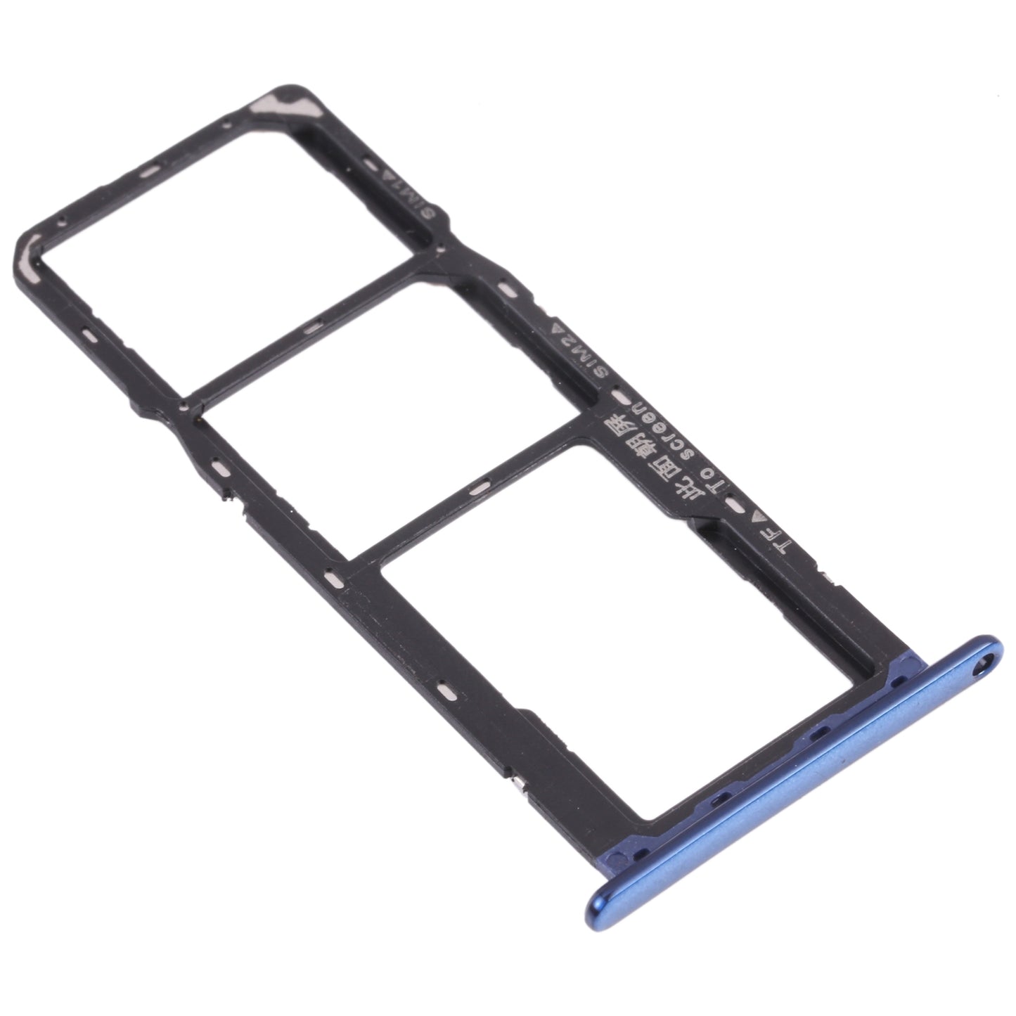 SIM Card Tray + SIM Card Tray + Micro SD Card Tray for Huawei Enjoy 8e (Blue)