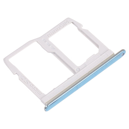 Nano SIM Card Tray + Micro SD Card Tray for LG Stylo 6 / K71 LMQ730HA, LM-Q730HA, LMQ730TM, LM-Q730TM (Blue)