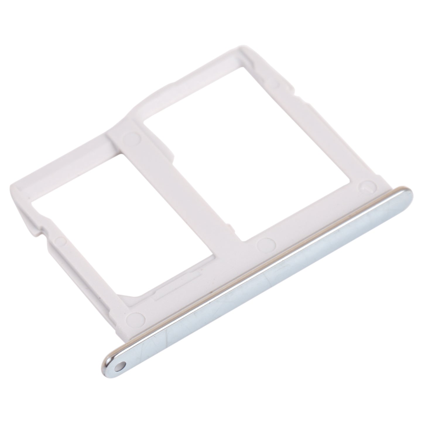 Nano SIM Card Tray + Micro SD Card Tray for LG Stylo 6 / K71 LMQ730HA, LM-Q730HA, LMQ730TM, LM-Q730TM (Silver)