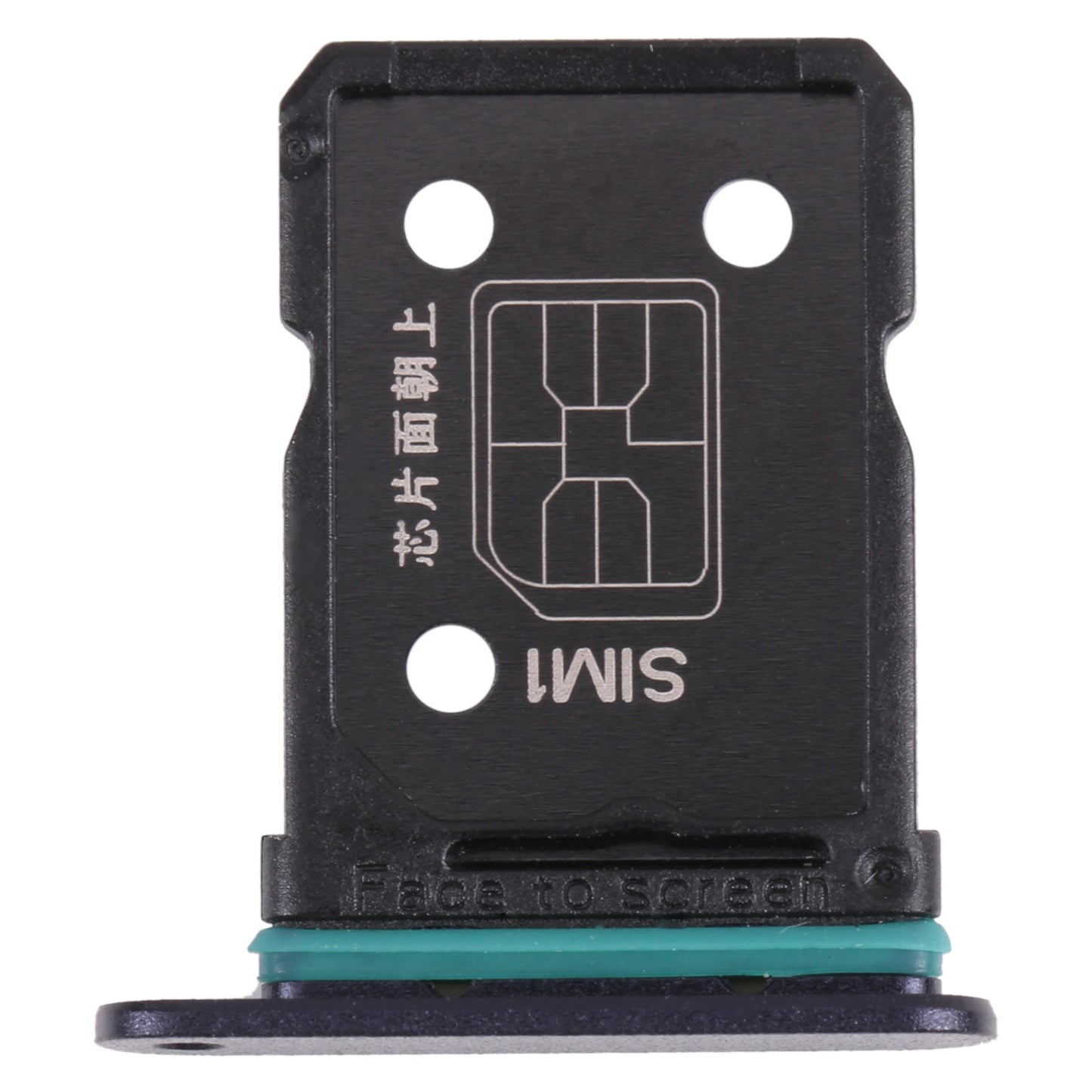 For OPPO Reno6 Z CPH2237 SIM Card Tray + SIM Card Tray (Black)