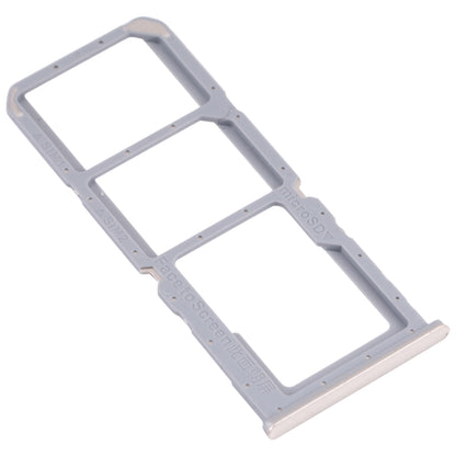For OPPO A16 / A16S CPH2269 CPH2271  SIM Card Tray + SIM Card Tray + Micro SD Card Tray (Gold)