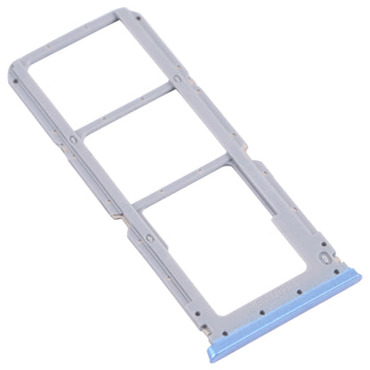 For OPPO A16 / A16S CPH2269 CPH2271  SIM Card Tray + SIM Card Tray + Micro SD Card Tray (Blue)