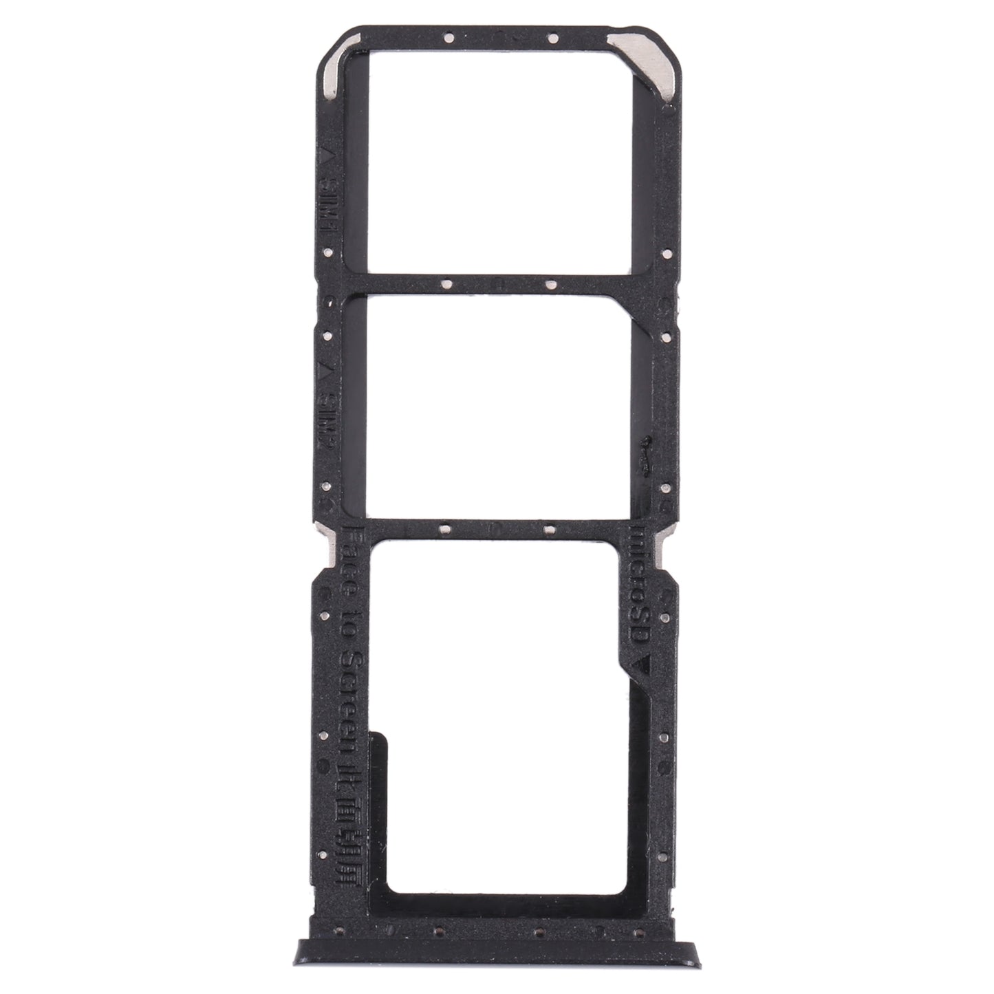 For OPPO A54S CPH2273  SIM Card Tray + SIM Card Tray + Micro SD Card Tray (Black)