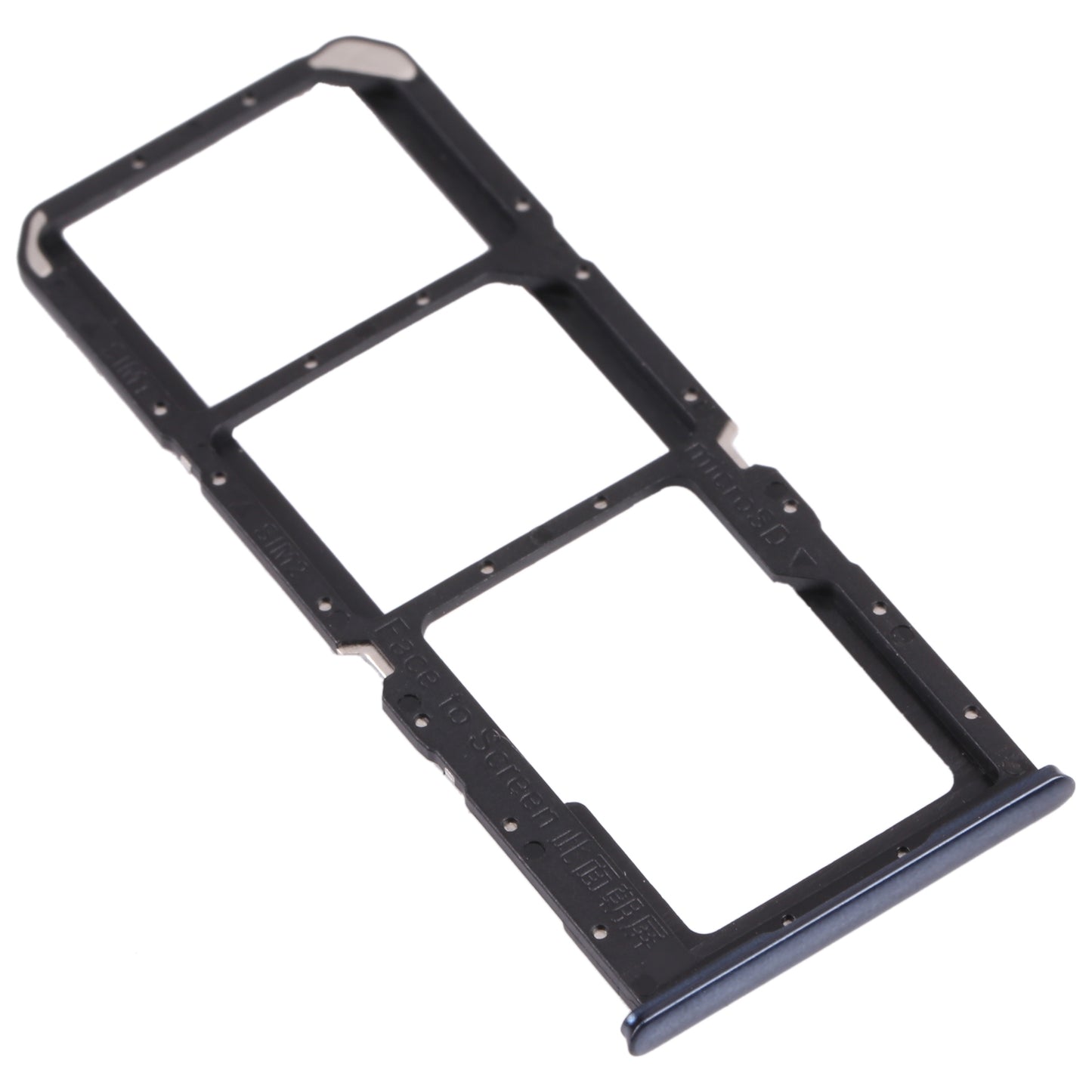 For OPPO A74 5G CPH2197 CPH2263  SIM Card Tray + SIM Card Tray + Micro SD Card Tray (Black)