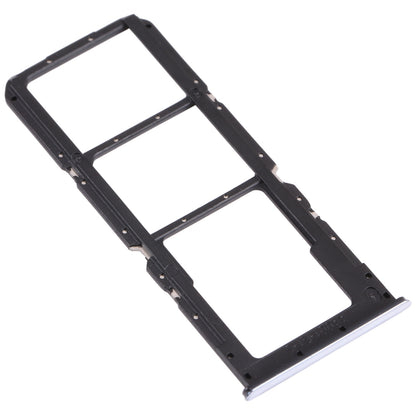 For OPPO A74 5G CPH2197 CPH2263  SIM Card Tray + SIM Card Tray + Micro SD Card Tray (Silver)