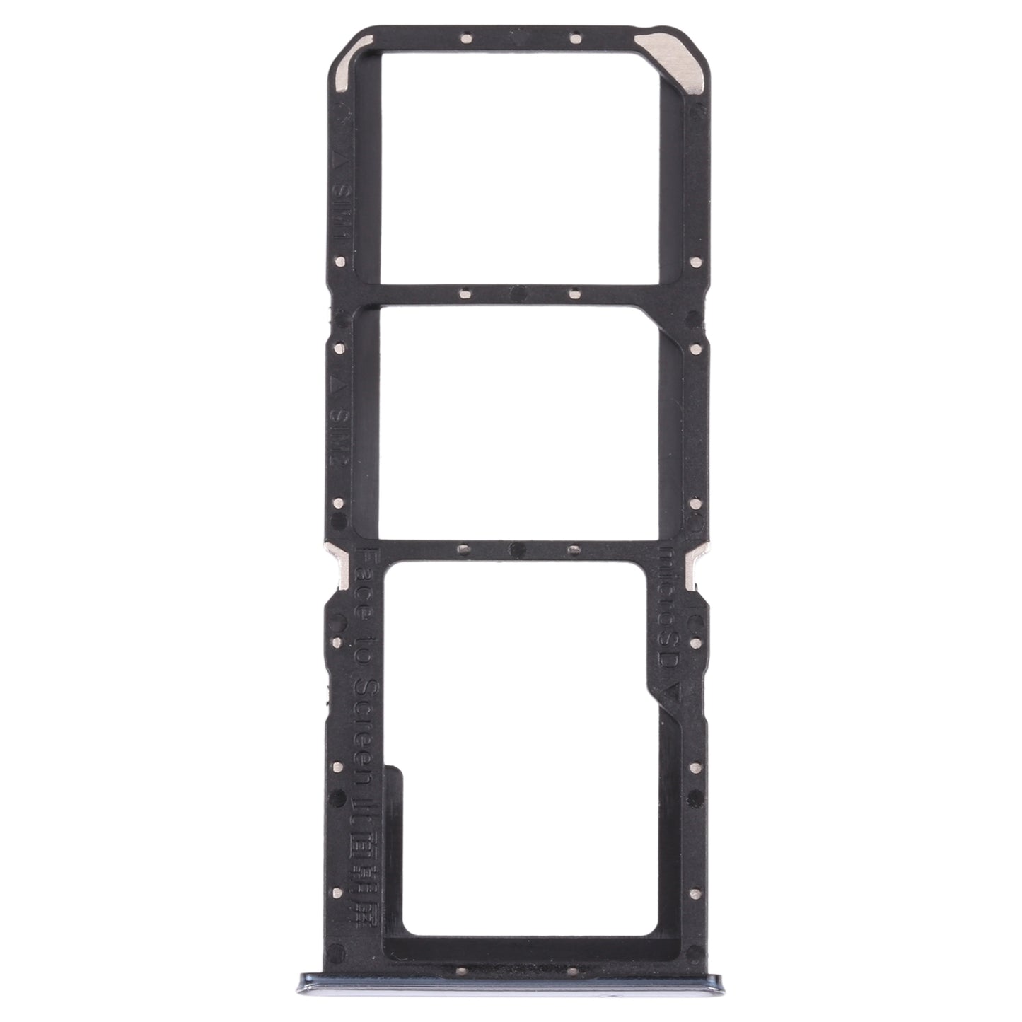 For OPPO A74 4G / F19 / F19s CPH2219  SIM Card Tray + SIM Card Tray + Micro SD Card Tray(Silver)