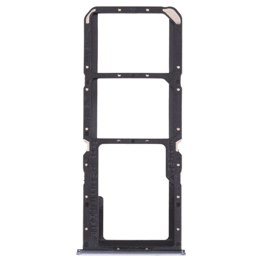 For OPPO A74 4G / F19 / F19s CPH2219  SIM Card Tray + SIM Card Tray + Micro SD Card Tray(Silver)