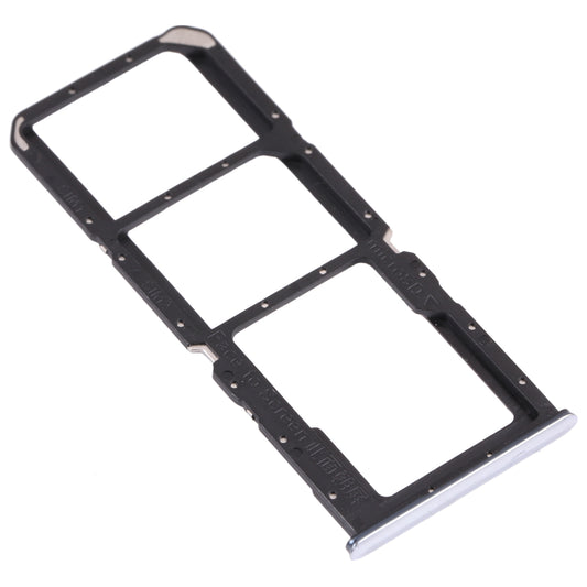 For OPPO A74 4G / F19 / F19s CPH2219  SIM Card Tray + SIM Card Tray + Micro SD Card Tray(Silver)