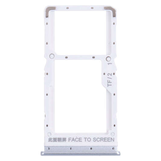SIM Card Tray + SIM Card Tray / Micro SD Card Tray for Xiaomi Redmi Note 11 (China) 21091116AC / Redmi Note 11T 5G / Poco M4 Pro 5G 21091116AG, MZB0BGVIN(Silver)