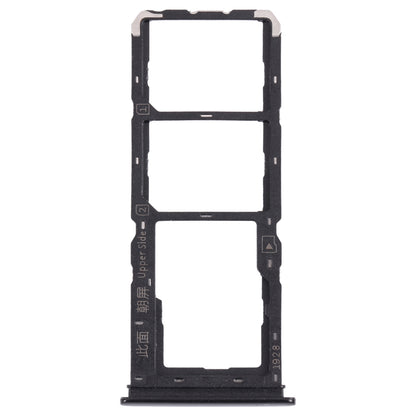 For vivo Y11s V2028 SIM Card Tray + SIM Card Tray + Micro SD Card Tray (Black)