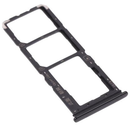 For vivo Y11s V2028 SIM Card Tray + SIM Card Tray + Micro SD Card Tray (Black)