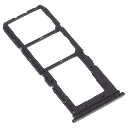 For vivo Y11s V2028 SIM Card Tray + SIM Card Tray + Micro SD Card Tray (Black)