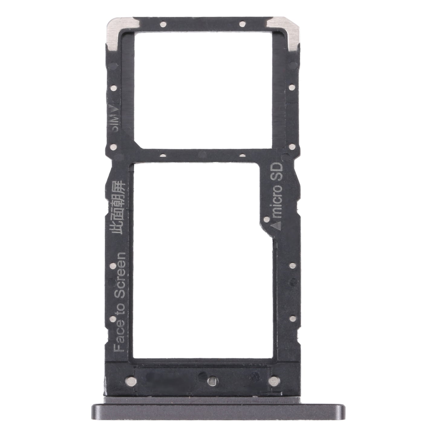 For Lenovo Tab M10 Plus TB-X606F TB-X606X SIM Card Tray + Micro SD Card Tray (Black)