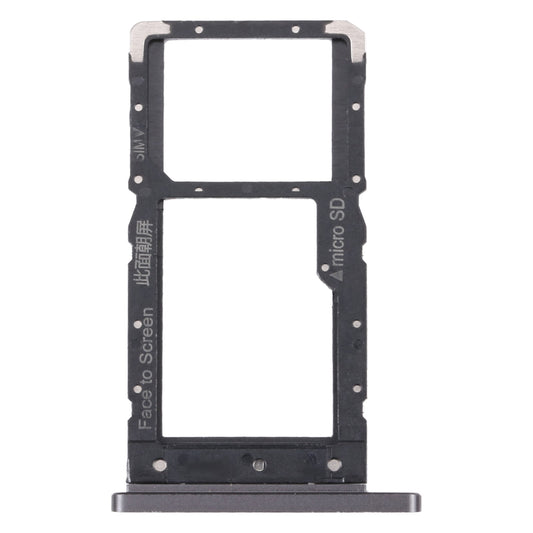 For Lenovo Tab M10 Plus TB-X606F TB-X606X SIM Card Tray + Micro SD Card Tray (Black)
