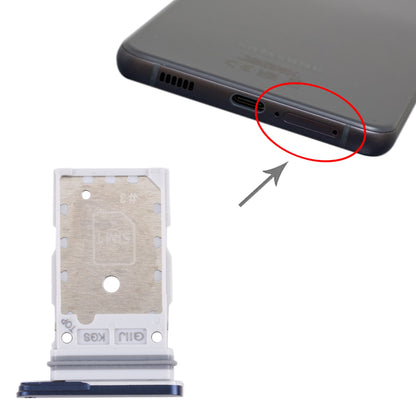 For Samsung Galaxy S21 FE 5G SM-G990B Original SIM Card Tray + SIM Card Tray (Blue)