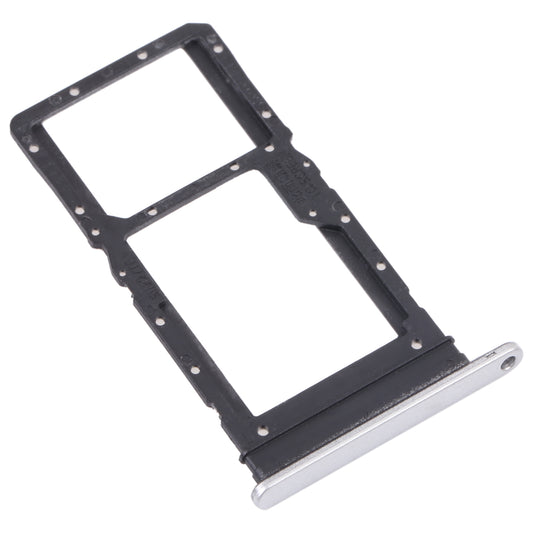 SIM Card Tray + SIM Card Tray / Micro SD Card Tray for Honor Play 30 Plus(Silver)
