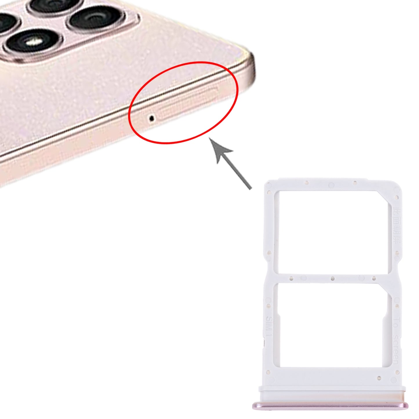 SIM Card Tray + SIM Card Tray for Honor X30i(Pink)