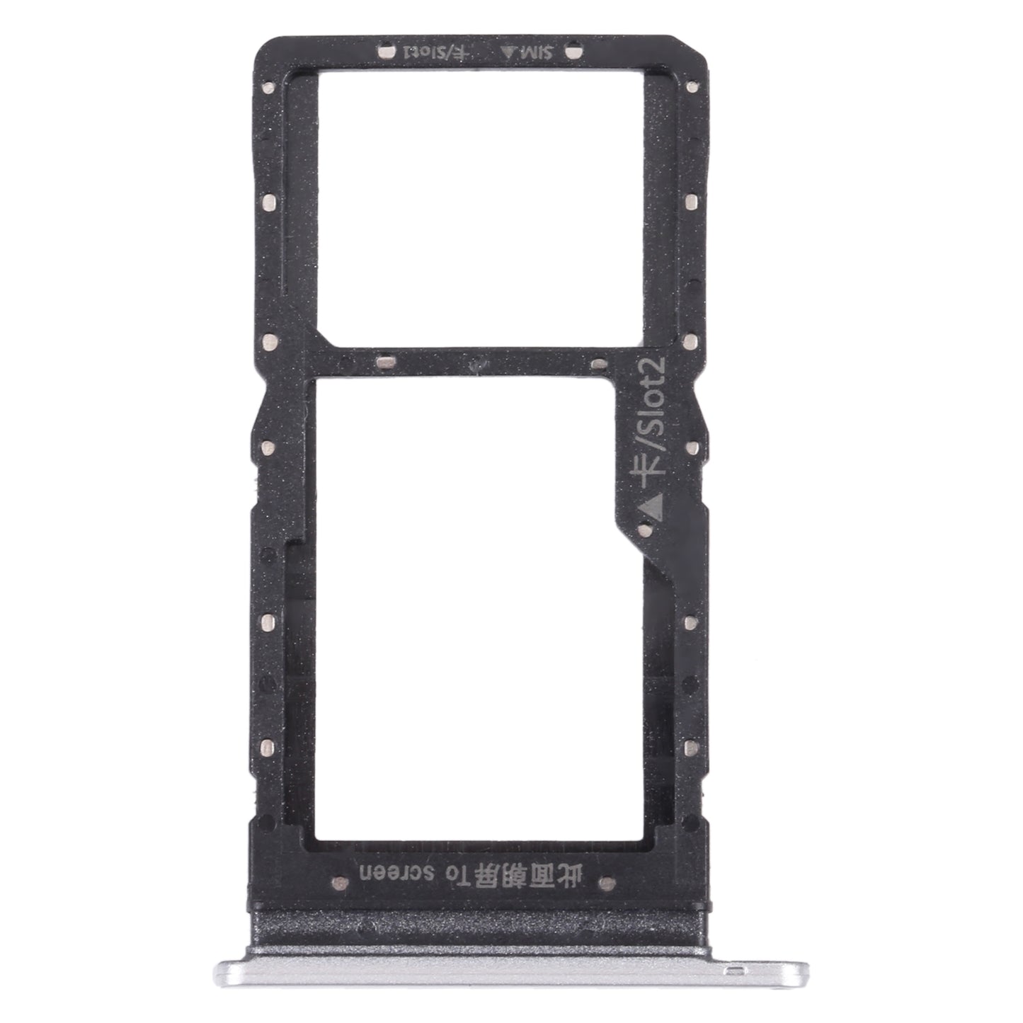 SIM Card Tray + SIM Card Tray / Micro SD Card Tray for Honor Play 20 (Silver)