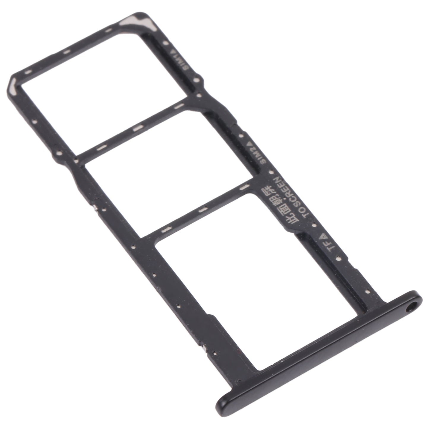 SIM Card Tray + SIM Card Tray + Micro SD Card Tray for Honor Play 8(Black)